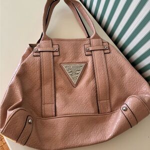 GUESS Blush Embossed Tote Bag